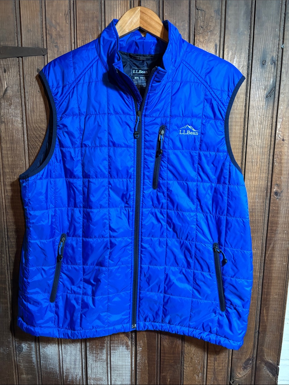 L.L. Bean Men's Bright Blue Quilted Packable Vest